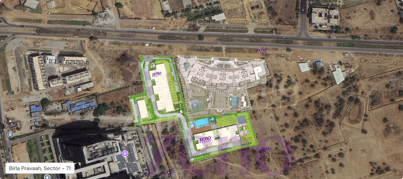 Birla Arika location – aerial map